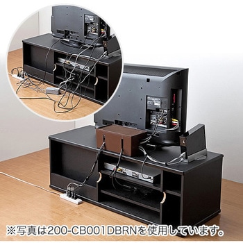 ケーブル&タップ収納ボックス(200-CB001M) サンワダイレクト