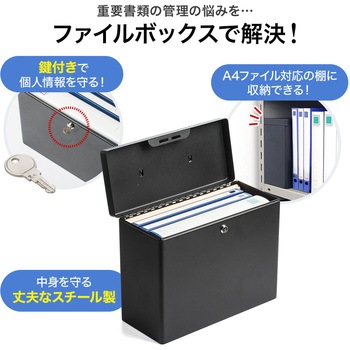 セキュリティファイルボックス(200-SL063BK) サンワダイレクト