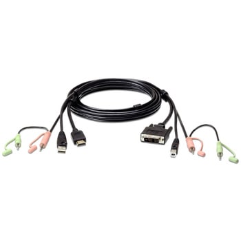 1.8m USB KVMケーブル(HDMI=>DVI-D変換機能、オーディオコネクター付属) ATEN