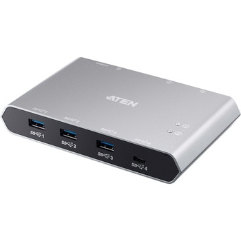 USB-C 2ポートUSB 3.1 Gen 2デバイス共有器(電源パススルー対応) ATEN