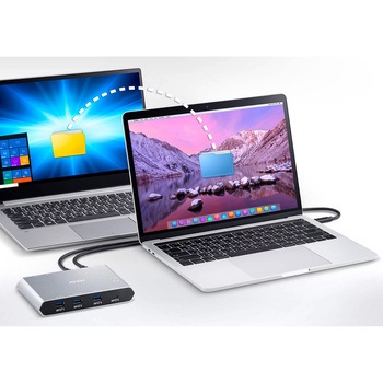 USB-C 2ポートUSB 3.1 Gen 2デバイス共有器(電源パススルー対応) ATEN