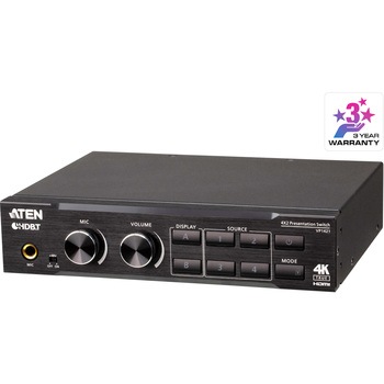 4入力2出力プレゼンマトリックススイッチャー(4K60p/スケーリング/DSP/HDBaseT-Lite) ATEN