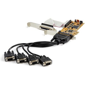 8ポートシリアルRS232C増設PCI Expressカード 16550 UART D-Sub(44ピン-9ピン)変換ブレークアウトケーブル付属
