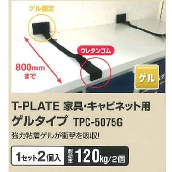 TPC-5075G Tプレート家具・キャビネット用 ゲル ティーエフサービス 1セット(2個) TPC-5075G - 【通販モノタロウ】