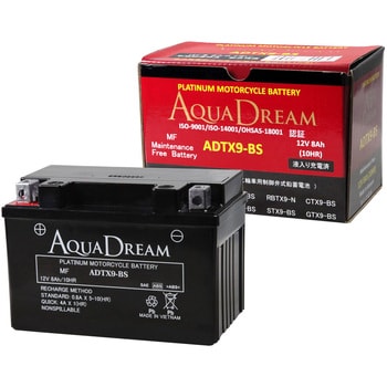 2輪用液別シールド型 MF(PLATINUM)バッテリー(電解液注入済タイプ) AQUA DREAM(アクアドリーム)