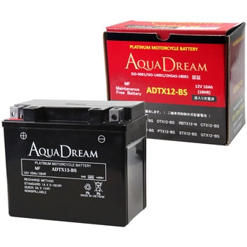 2輪用液別シールド型 MF(PLATINUM)バッテリー(電解液注入済タイプ) AQUA DREAM(アクアドリーム) 液入りタイプ(電解液 ...