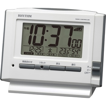 電波デジタル目覚時計 リズム