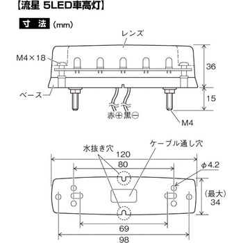 流星Re5LED車高灯 槌屋ヤック