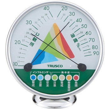アナログ熱中症インフルエンザ警告計 TRUSCO