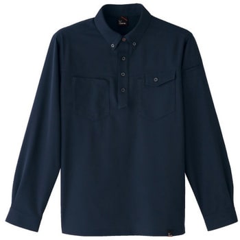 長袖ニットシャツ (スタンダードカラー) 8409 Asahicho(旭蝶繊維)