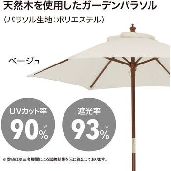 日よけ ウッドパラソル 2.1m ガーデンパラソル アウトドア カフェ 紫外線カット ポリエステル PAL-21 タカショー