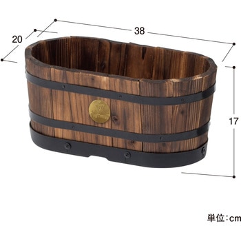 ウッドオーバルプランター 楕円型 タカショー