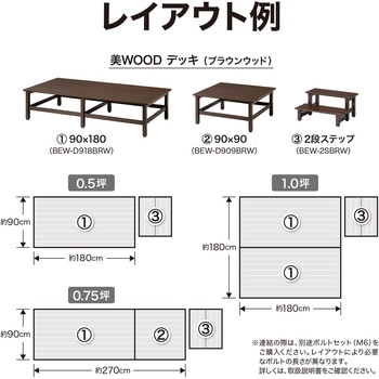 美WOOD アルミデッキ ワイドアルミ縁台 タカショー