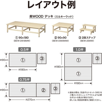 美WOOD アルミデッキ ワイドアルミ縁台 タカショー