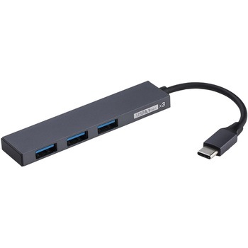 UH-C3213GY アルミ極薄USBハブ【STIX】USB3.1Gen1(3.0)Type-C