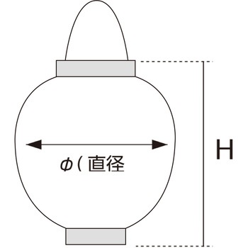 ポリ提灯 5個入 ササガワ