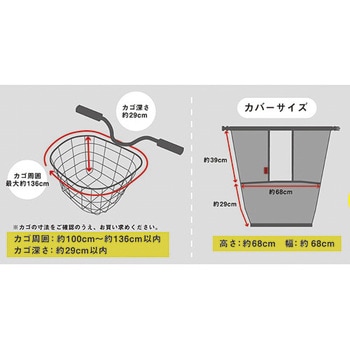 ハーフクリア前バスケットカバー サギサカ(SAGISAKA)