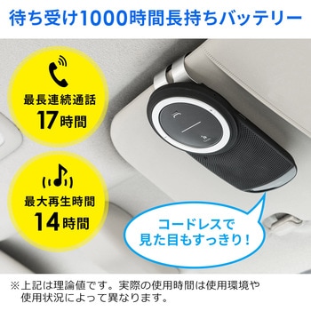 ハンズフリーカーキット サンワダイレクト Bluetooth 通販モノタロウ 400 Btcar003