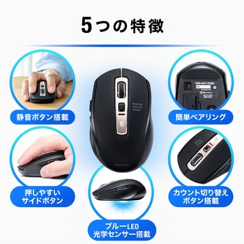 ブルーLEDマウス サンワダイレクト