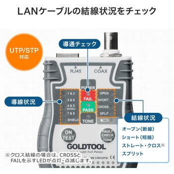 500-LANTST2 LANケーブルテスター サンワダイレクト ケーブル長0.3