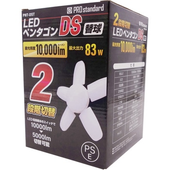開閉式LEDライト 10，000lmー5，000lm2段階調光式「ペンタゴンDS」 PRO standard(プロスタンダード)