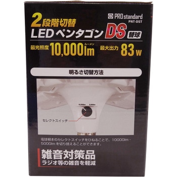開閉式LEDライト 10，000lmー5，000lm2段階調光式「ペンタゴンDS」 PRO standard(プロスタンダード)