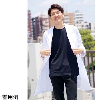 LDL男性用白衣 長袖 ホワイト L CML