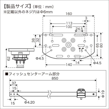 IFマルチ魚探マウント&アームフルセット II BMO JAPAN(ビーエムオージャパン)