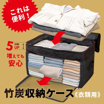 竹炭収納ケース 衣類用 アルファックス