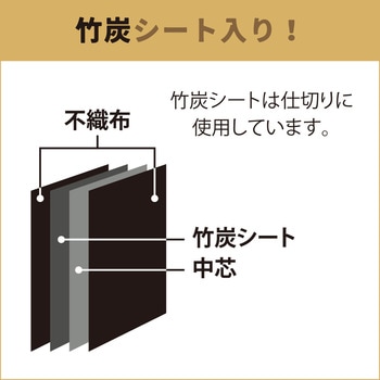 竹炭収納ケース 衣類用 アルファックス