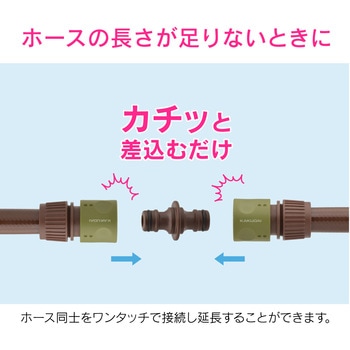 ホース延長用ニップル ワンタッチ 接続 ジョイント GAONA(ガオナ)