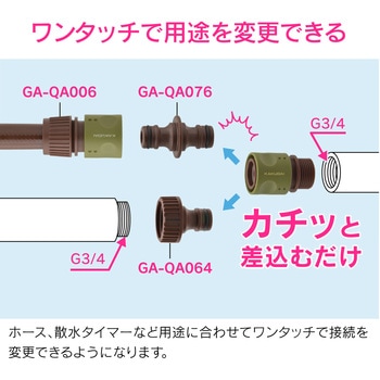 ネジ付きホーセンド G3/4 DIY 配管 GAONA(ガオナ)
