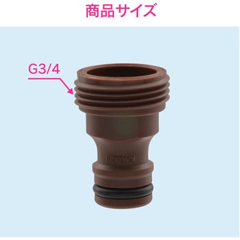 ネジ口金セット ワンタッチ G3/4 呼20 水撒きホース GAONA(ガオナ)