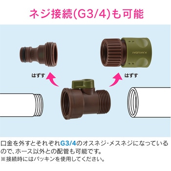 手元ストップ継手 ノズル交換 ワンタッチ ホース GAONA(ガオナ)