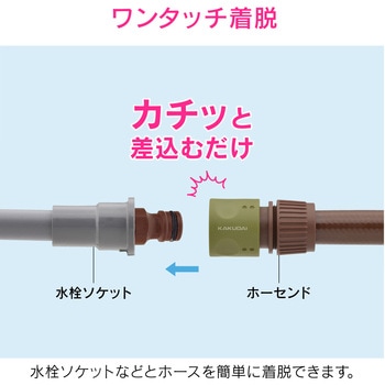 ネジ口金セット ワンタッチ G1/2 呼13 水撒きホース GAONA(ガオナ)