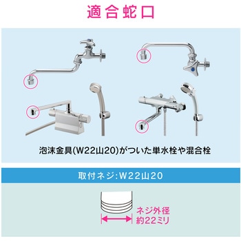 泡沫金具用ネジ口金 W22山20用 ワンタッチ GAONA(ガオナ)