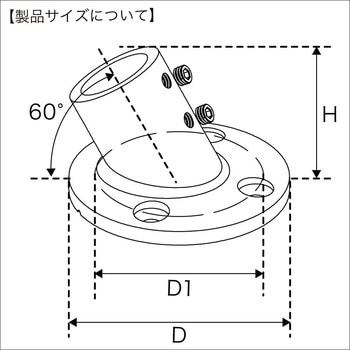 パイプベース丸型台座60° BMO JAPAN(ビーエムオージャパン)