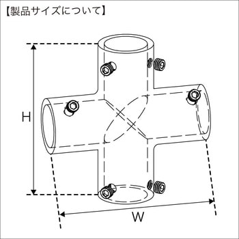 パイプジョイント 十字 BMO JAPAN(ビーエムオージャパン)