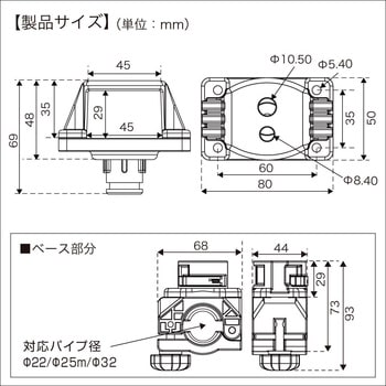 LEDパイプ取付ベースN II - BMO JAPAN(ビーエムオージャパン)