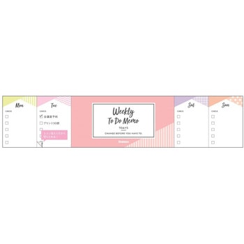 ToDoリスト7DAYSメモ ピンク 学研ステイフル