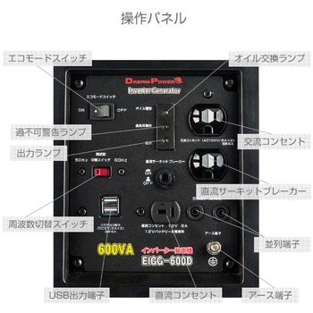 インバーター発電機 カセットボンベ式 600VA YAMAZEN(山善)