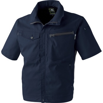 C's CLUB ドビーストレッチ T/Cメッシュ 半袖ブルゾン 2907 CUC(中国産業)