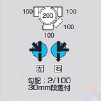 ビニマス 45度/90度合流段差付(YWS) 前澤化成工業