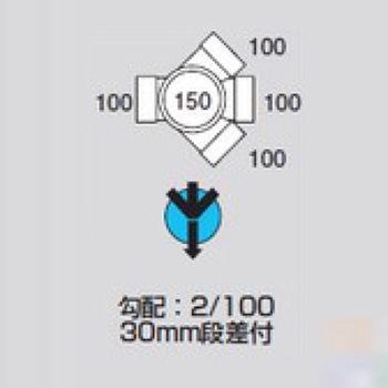 ビニマス 45度左右合流段差付(45WYS) 前澤化成工業