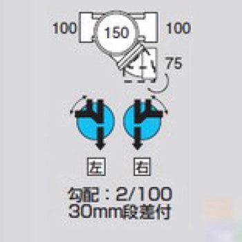 ビニマス 平行90度変角合流段差付(MYS) 前澤化成工業