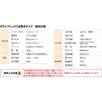 ポストフレックス用LED自発発光体 グリーンクロス