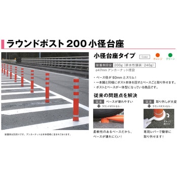 ラウンドポスト 93台座 小径台座 グリーンクロス