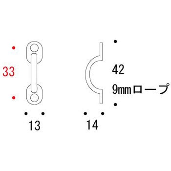 真鍮アイストラップ ゴーリキアイランド(GORIKI ISLAND) 吊具用丸カン