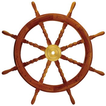 真鍮製 舵輪