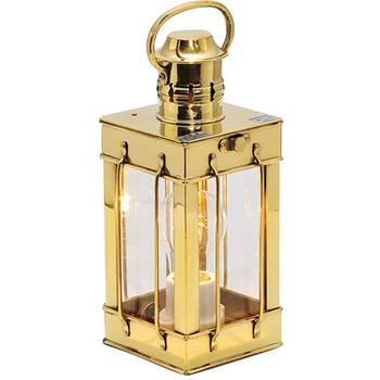 700015 真鍮マリンランプ風電気スタンド 室内用 スクエアライト 1台